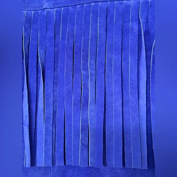 Staring at Stars Genuine Royal Purple Leather Suede Collared Jacket Size Small - Picture 9 of 13